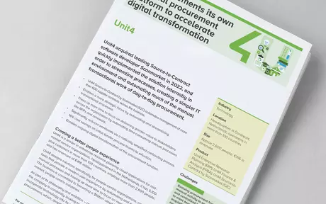 Cover image for Unit4 success story about S2C